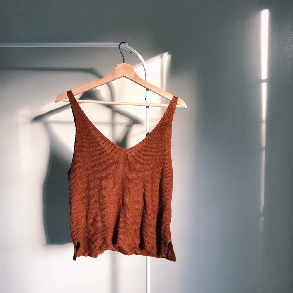 autumnal knit tank top 🍂